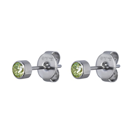 Пусеты Fiore Luna, Cubic zirconia Apple Green, SWE0128 AG S